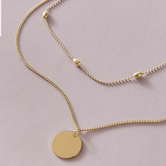 *Jordan* Disc Layered Necklace - Picture 3 of 4